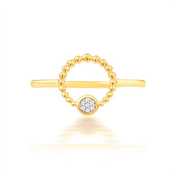 Bague or 750 2 tons diamants