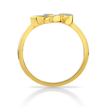 Bague or 750 2 tons diamants
