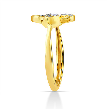 Bague or 750 2 tons diamants