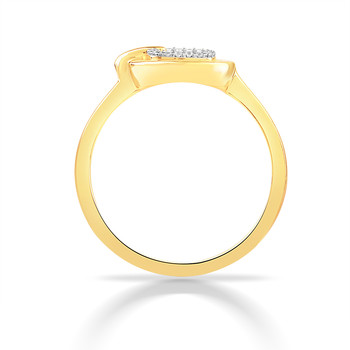 Bague or 750 jaune diamants