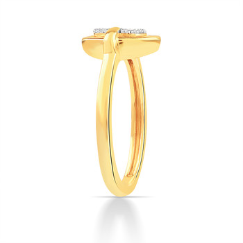 Bague or 750 jaune diamants