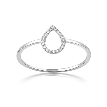 750 white gold diamond ring