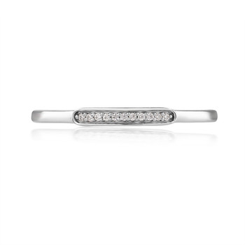 Bague or 750 blanc diamants