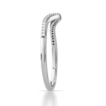 Bague or 750 blanc diamants