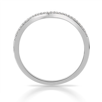 Bague or 750 blanc diamants