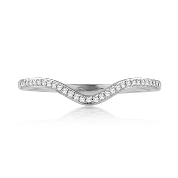 Bague or 750 blanc diamants