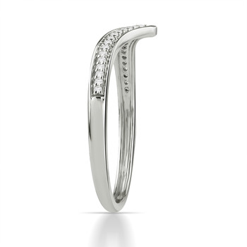 Bague or 750 blanc diamants