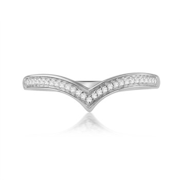 Bague or 750 blanc diamants