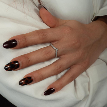 Bague or 750 blanc diamants