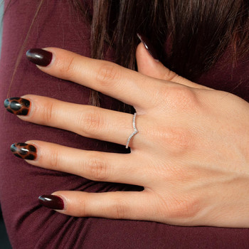 Bague or 750 blanc diamants