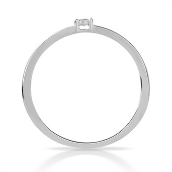 Bague or 750 blanc diamants
