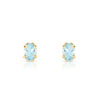Boucles d'oreilles or 750 jaune topaze bleue traitée
