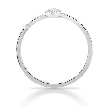 Bague or 750 blanc diamants