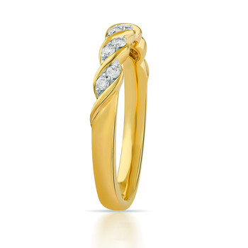 Bague or 750 2 tons diamants
