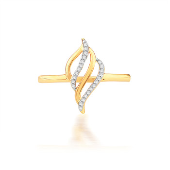 Bague or 750 2 tons diamants