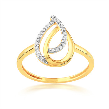 Bague or 750 2 tons diamants