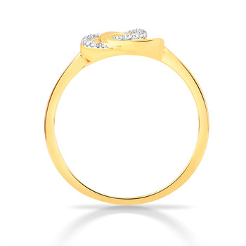 Bague or 750 2 tons diamants