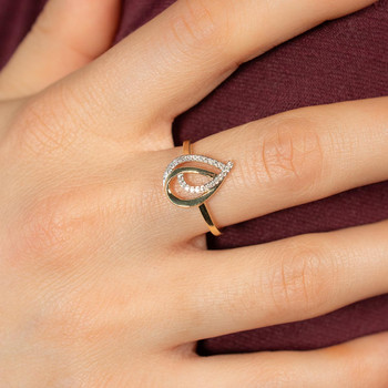 Bague or 750 2 tons diamants