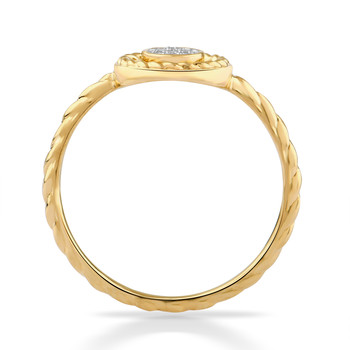 Bague or 750 2 tons diamants