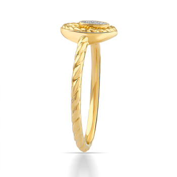 Bague or 750 2 tons diamants