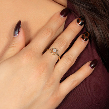 Bague or 750 2 tons diamants