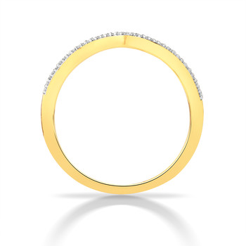 Bague or 750 jaune diamants
