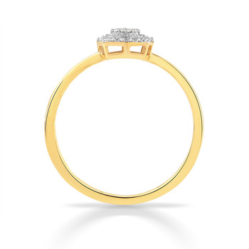 Bague or 750 2 tons diamants