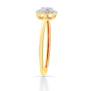 Bague or 750 2 tons diamants