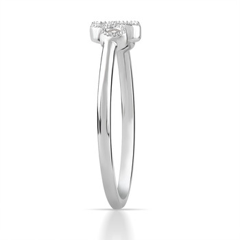 Bague or 750 blanc diamants