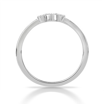 Bague or 750 blanc diamants
