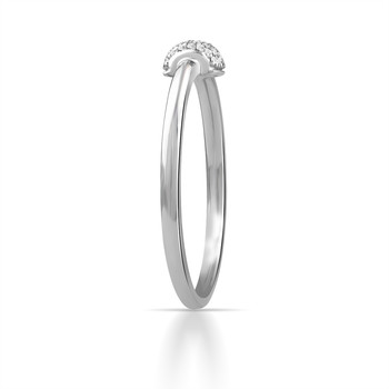 Bague or 750 blanc diamants