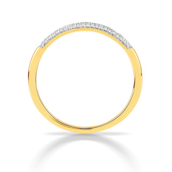 Bague or 750 2 tons diamants