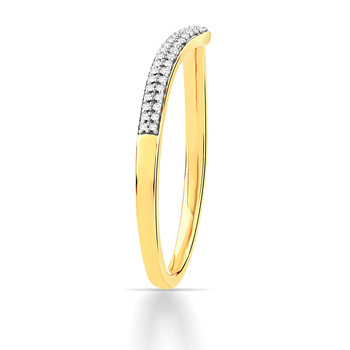 Bague or 750 2 tons diamants