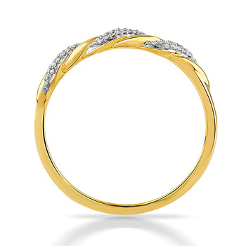 Bague or 750 2 tons diamants