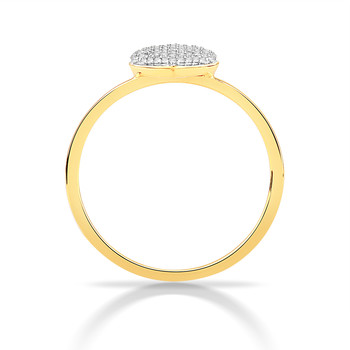 Bague or 750 jaune diamants