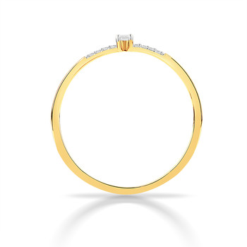 Bague or 750 2 tons diamants