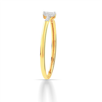 Bague or 750 2 tons diamants