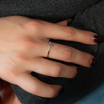 Bague or 750 2 tons diamants