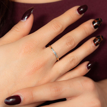 Bague or 750 2 tons diamants