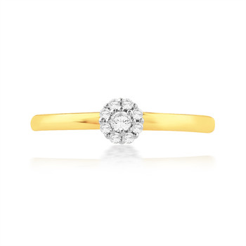 Bague or 750 2 tons diamants
