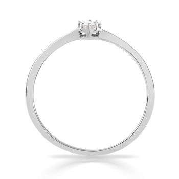 Bague or 750 blanc diamants