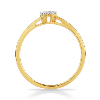 Bague or 750 2 tons diamants