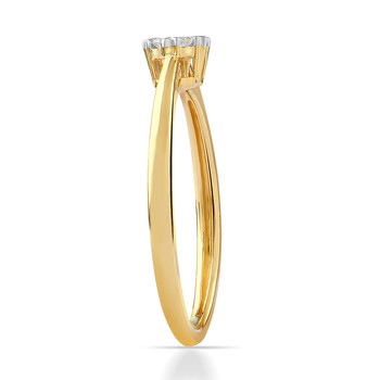 Bague or 750 2 tons diamants
