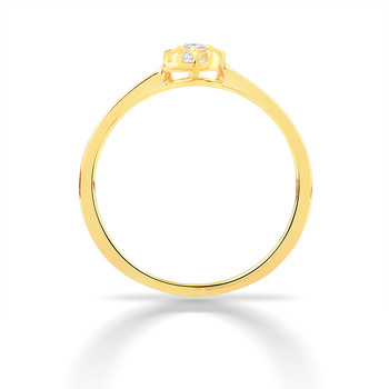 Bague or 750 jaune diamants