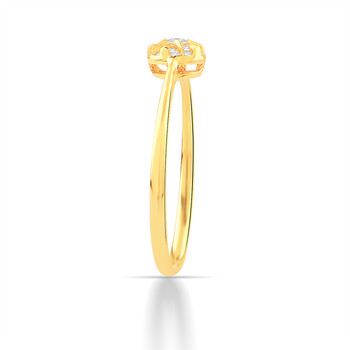 Bague or 750 jaune diamants