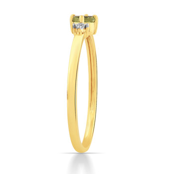 Bague or 750 jaune diamants