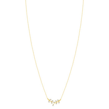 Collier or 750 jaune diamants 45cm
