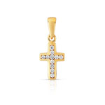 Croix or 750 jaune diamant