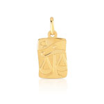 Pendentif zodiaque or 750 jaune Balance