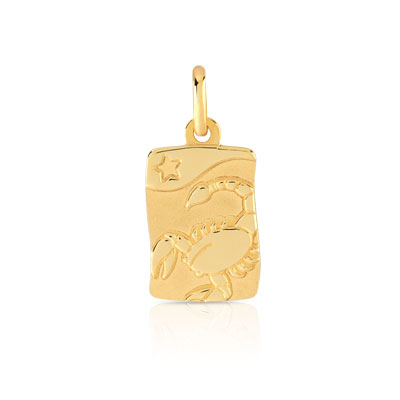 Pendentif zodiaque or 750 jaune Scorpion